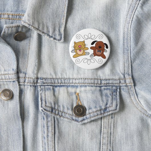 Dog & Cat Vet Ronde Button 5,7 Cm (In situ)