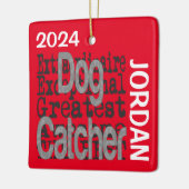 Dog Catcher Buitengewone Aangepaste Keramisch Ornament (Links)