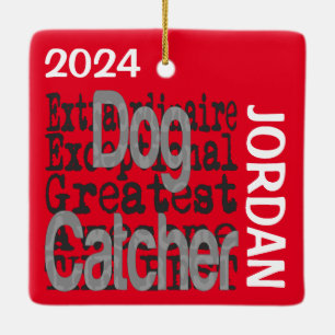 Dog Catcher Buitengewone Aangepaste Keramisch Ornament