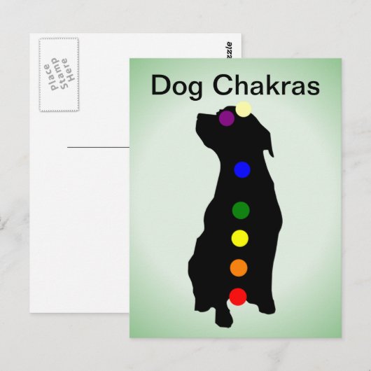 Dog Chakras briefkaart (Voorkant / Achterkant)