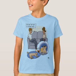 Dog Chasing Dream Blue Boy's T-Shirt
