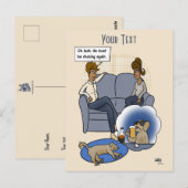 Dog Chasing Dream Briefkaart (Voorkant / Achterkant)