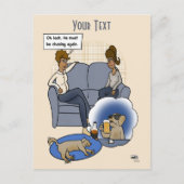 Dog Chasing Dream Briefkaart (Voorkant)