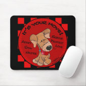 Dog Checker Board-uw beweging Muismat (Met muis)