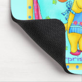 Dog Chef Cooking Dinner Art Turquoise Name Muismat (Hoek)