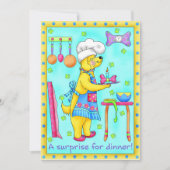 Dog Chef Invitation Kaart (Voorkant)