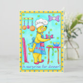 Dog Chef Invitation Kaart (Staand voorkant)