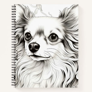 Dog Chihuahua Vreedzame Natuur Prairie Sketch Pet Notitieboek