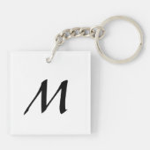 Dog Chinese New Year Symbol Zodiac Monogram 2 Sleutelhanger (Achterkant)