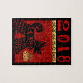 Dog Chinese Year Zodiac Birthday Puzzle Legpuzzel (Horizontaal)