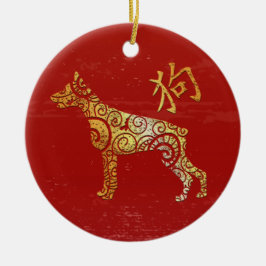 Dog Chinese Zodiac Horoscoop sterrenbeeld Keramisch Ornament