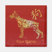 Dog Chinese Zodiac Horoscoop sterrenbeeld Magneet (Voorkant)
