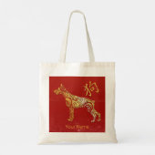 Dog Chinese Zodiac Horoscoop sterrenbeeld Tote Bag (Achterkant)