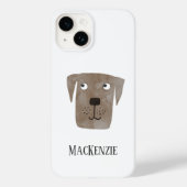 Dog Chocolate Labrador Retriever Dog Persoonlijk Case-Mate iPhone Case (Achterkant)