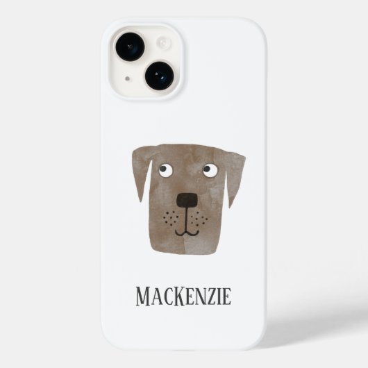 Dog Chocolate Labrador Retriever Dog Persoonlijk Case-Mate iPhone Case (Achterkant)