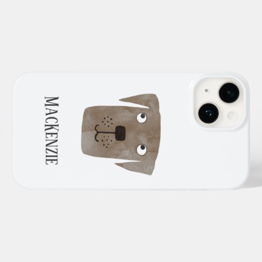 Dog Chocolate Labrador Retriever Dog Persoonlijk Case-Mate iPhone Case (Achterkant (horizontaal))