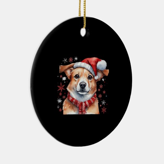 Dog chrismes Classic T-Shirt Keramisch Ornament (Rechts)