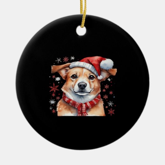 Dog chrismes Classic T-Shirt Keramisch Ornament (Voorkant)