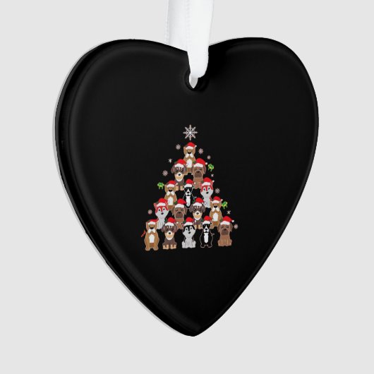 Dog Christmas Classic T-Shirt Ornament (voorkant)