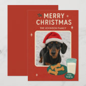 Dog Christmas Cookie Christmas Card  Feestdagenkaart (Voorkant / Achterkant)