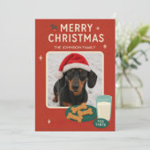 Dog Christmas Cookie Christmas Card  Feestdagenkaart (Staand voorkant)