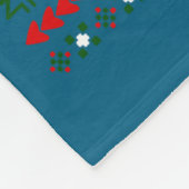 Dog Christmas, German Shepherd Christmas Lights Ug Fleece Deken (Hoek)