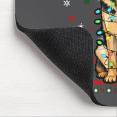 Dog Christmas, German Shepherd Christmas Lights Ug Muismat (Hoek)