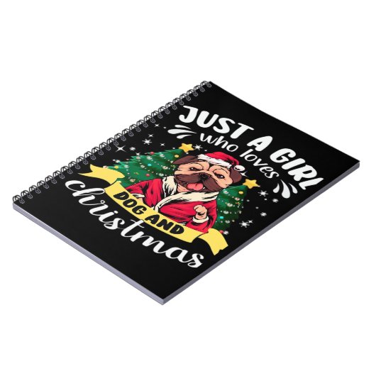 Dog Christmas - Just a Girl who Loves Dog and Chri Notitieboek (Linkerzijde)