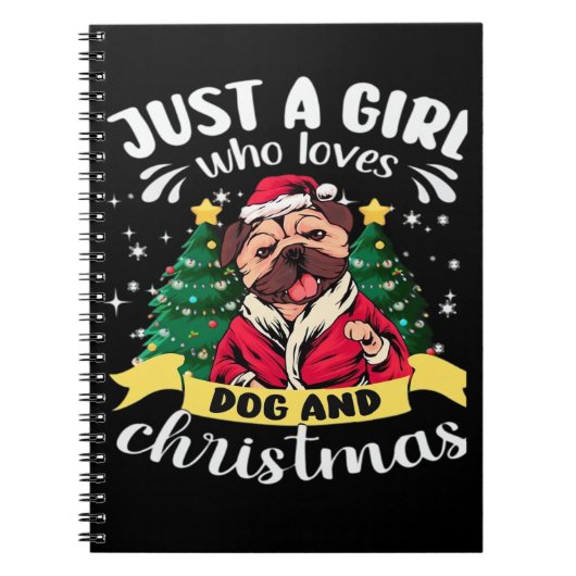 Dog Christmas - Just a Girl who Loves Dog and Chri Notitieboek (Voorkant)