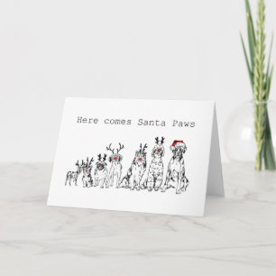 Dog Christmas Kaart - blanco binnen
