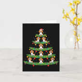 Dog Christmas Tree, Beagle Puppy Holiday Design Fo Kaart (Gele Bloem)