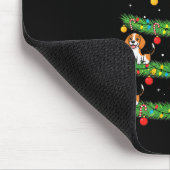 Dog Christmas Tree, Beagle Puppy Holiday Design Fo Muismat (Hoek)
