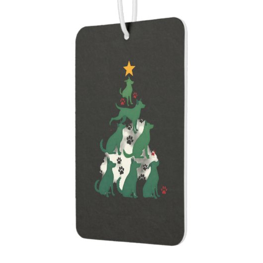 Dog Christmas Tree Shirt - Dog Christmas (2) Luchtverfrisser (Links)