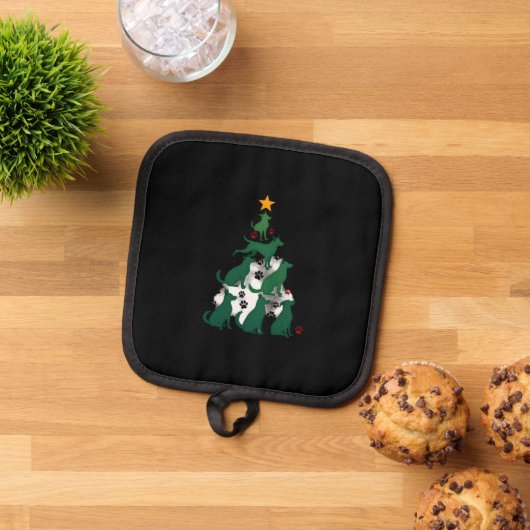 Dog Christmas Tree Shirt - Dog Christmas (2) Pannenlap (Top down)