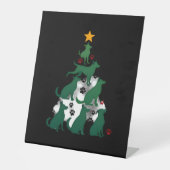 Dog Christmas Tree Shirt - Dog Christmas (2) Reclamebord Met Voetstuk (Voorkant)