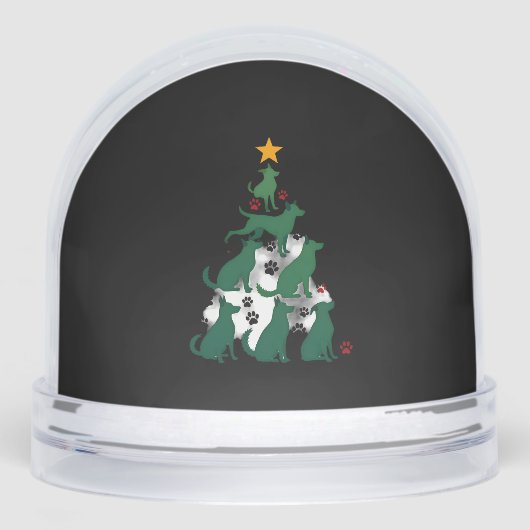 Dog Christmas Tree Shirt - Dog Christmas (2) Sneeuwbol (Voorkant)