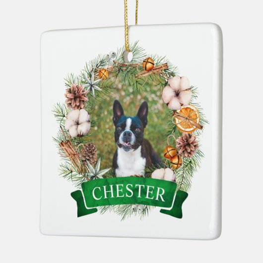 Dog Christmas Wreath Ornament (Links)