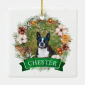 Dog Christmas Wreath Ornament (Achterkant)