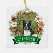 Dog Christmas Wreath Ornament (Voorkant)