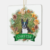 Dog Christmas Wreath Ornament (Links)