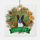 Dog Christmas Wreath Ornament (Achterkant)