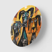 Dog Clock Ronde Klok (Hoek)