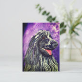 Dog Cocker Spaniel Blue Roan geverfd Briefkaart (Staand voorkant)