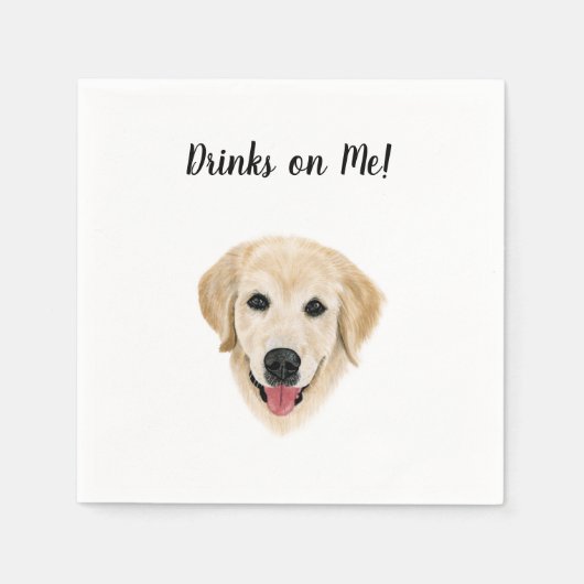 Dog Cocktail Napkins Servet (Voorkant)