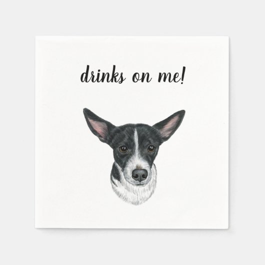 Dog Cocktail Napkins Servet (Voorkant)