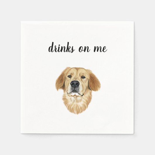 Dog Cocktail Napkins Servet (Voorkant)