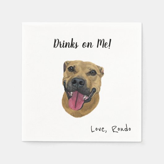 Dog Cocktail Napkins Servet (Voorkant)