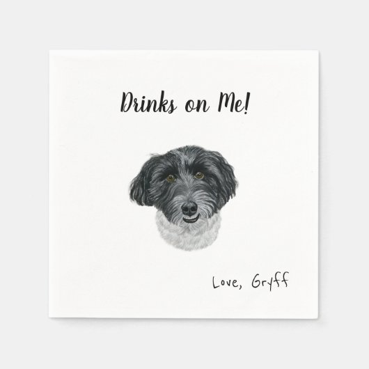 Dog Cocktail Napkins Servet (Voorkant)