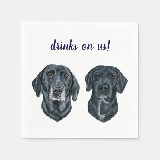 Dog Cocktail Napkins Servet (Voorkant)
