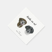 Dog Cocktail Napkins Servet (Hoek)